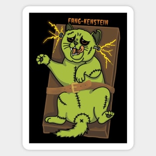 FANG-KENSTEIN, the Creepy Frankenstein Cat Monster Sticker